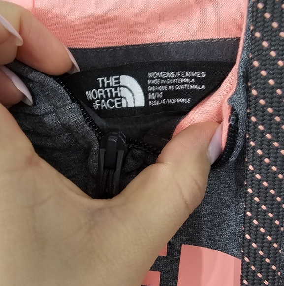 Nwot The North Face Pink and Gray Zip-Up Hoodie Jacket - Picture 2 of 7
